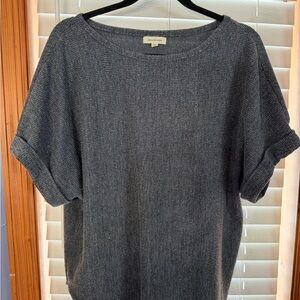 Valentino Charcoal Textured Blouse